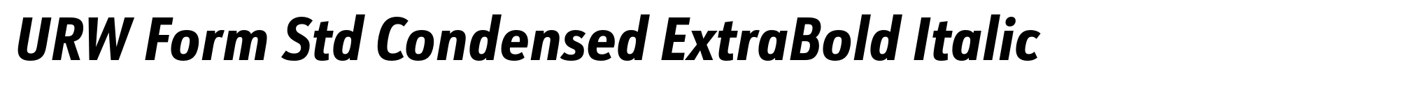URW Form Std Condensed ExtraBold Italic image